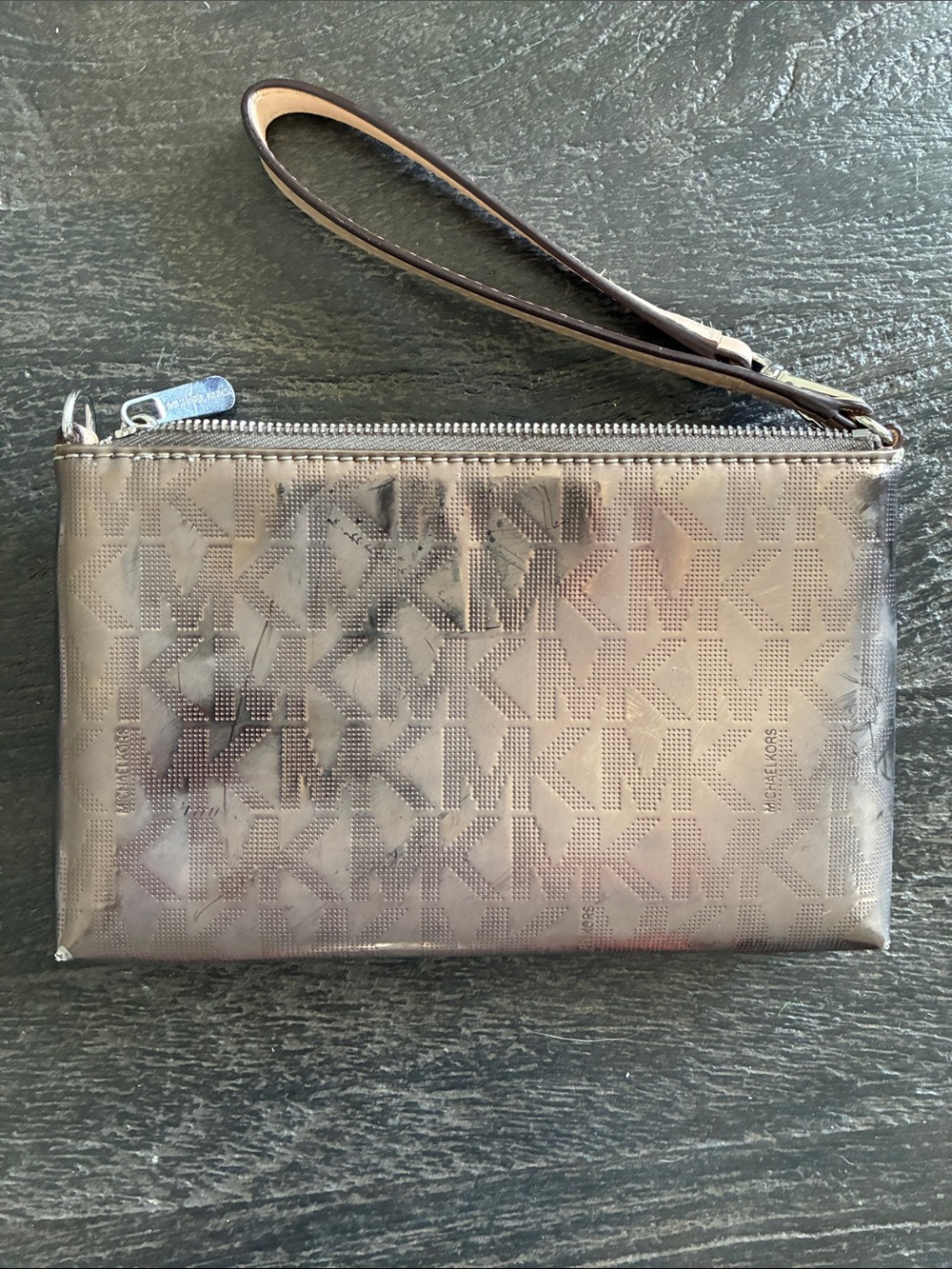 Michael Kors Metallic Bronze Wristlet Clutch - Picture 3 of 3